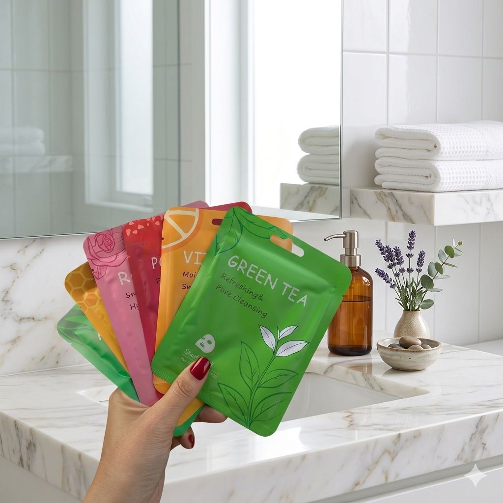 Fruit extract face masks 4pk